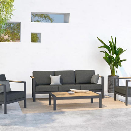 Taste 4SO Ginger loungeset antraciet + salontafel 120 x 64,5 cm