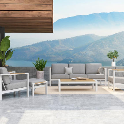 Taste 4SO Ginger loungeset wit + salontafel 120 x 64,5 cm