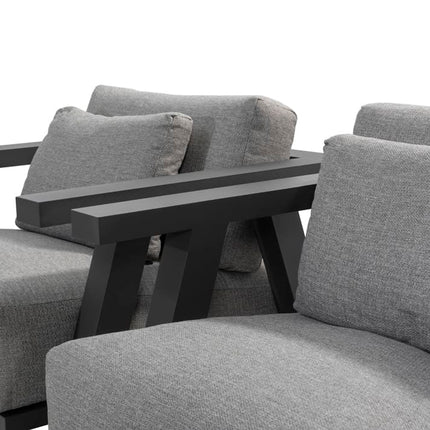 4 Seasons Outdoor Iconic loungeset + Forza hoge salontafel 120 x 70 x 55 cm