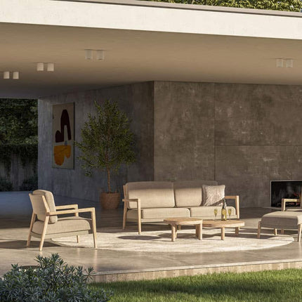 4 Seasons Outdoor Julia loungeset + Sem salontafels + gratis voetenbank