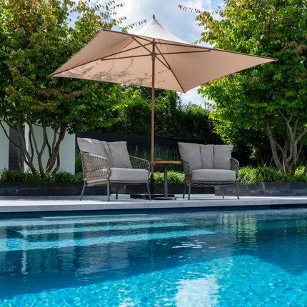 4 Seasons Outdoor Jura bistro loungeset + Volta bijzettafel 45 Ø cm olive