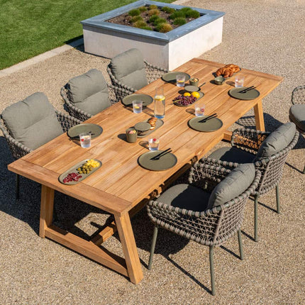 4 Seasons Outdoor Jura dining + Taste 4SO Noah teak tafel 260 cm