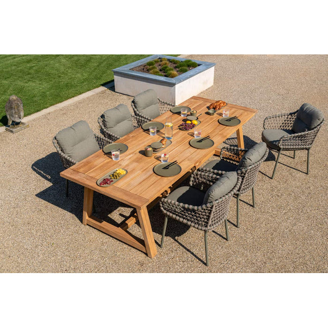 4 Seasons Outdoor Jura dining + Taste 4SO Noah teak tafel 260 cm