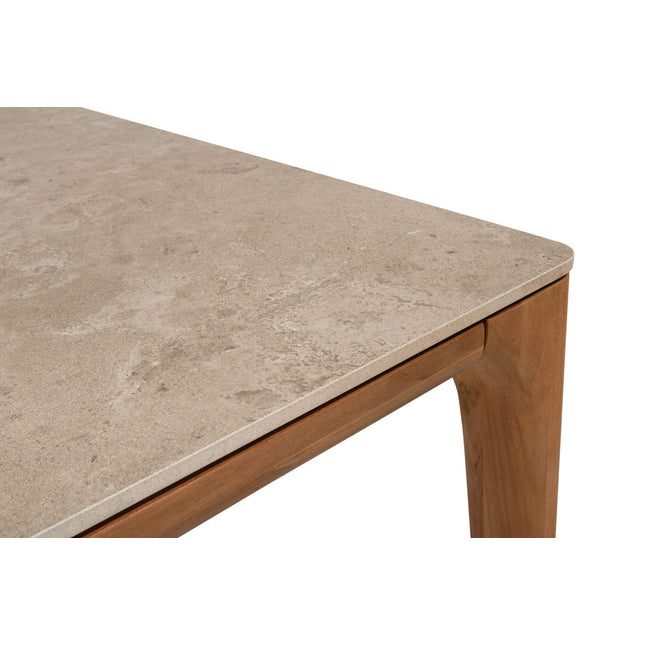 4 Seasons Outdoor Allora dining stoel latte + Taste 4SO Liam tafel met keramisch blad 240 cm