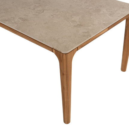 Taste 4SO Barista dining stoel latte + Liam tafel met keramisch tafelblad 240 cm