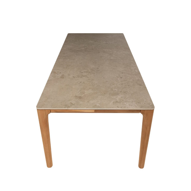 4 Seasons Outdoor Allora dining stoel latte + Taste 4SO Liam tafel met keramisch blad 240 cm