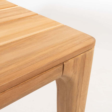 Taste 4SO Manitoba stapelbare dining stoel olive (4 st.) + Liam eettafel teak 180 cm