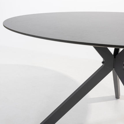 4 Seasons Outdoor Locarno tafel HPL slate antraciet 130 Ø cm