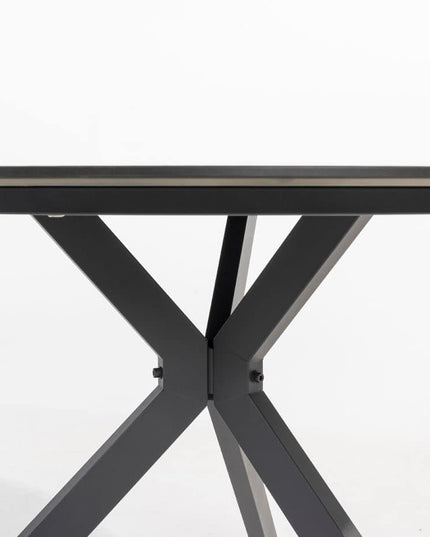 4 Seasons Outdoor Aprilla dining pure (4 st.) + Locarno tafel HPL slate antraciet 130 Ø cm