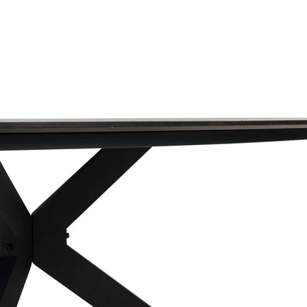 Taste 4SO Manitoba stapelbare dining stoel antraciet + 4 Seasons Outdoor Locarno tafel HPL slate antraciet 160 Ø cm