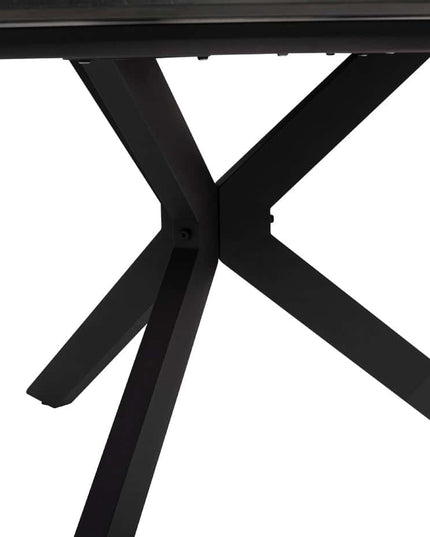 4 Seasons Outdoor Fabrice dining stoel antraciet + Locarno tafel HPL slate antraciet 160 Ø cm