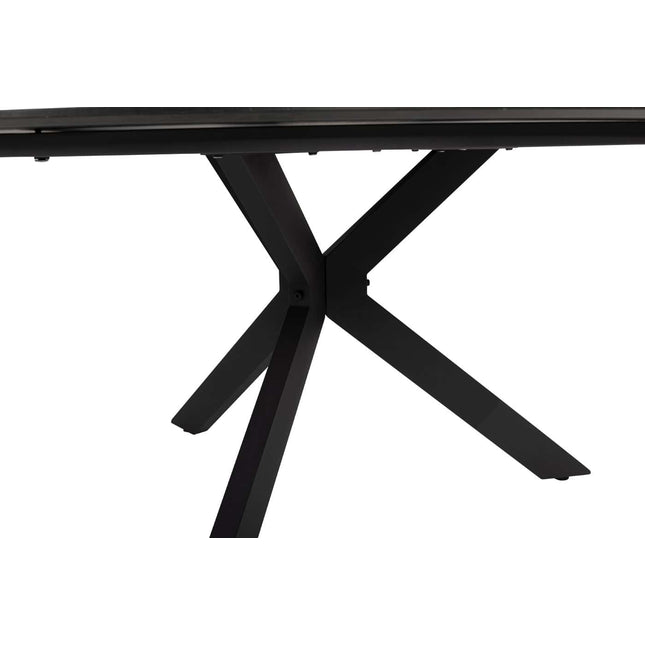 4 Seasons Outdoor Fabrice dining stoel antraciet + Locarno tafel HPL slate antraciet 160 Ø cm