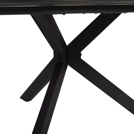 Taste 4SO Manitoba stapelbare dining stoel antraciet + 4 Seasons Outdoor Locarno tafel HPL slate antraciet 160 Ø cm