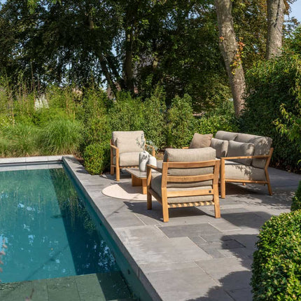 4 Seasons Outdoor Lucas loungeset + Finn salontafel 80 Ø cm