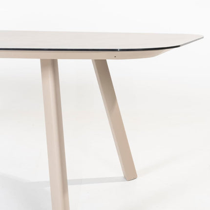 Taste 4SO Sienna dining + Manolo tafel latte met geprint keramiek tafelblad 240 cm