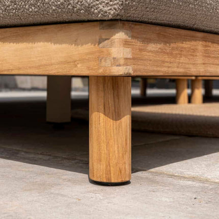 4 Seasons Outdoor Marie chaise lounge bank + center + loungestoel + Finn salontafels teakhout*