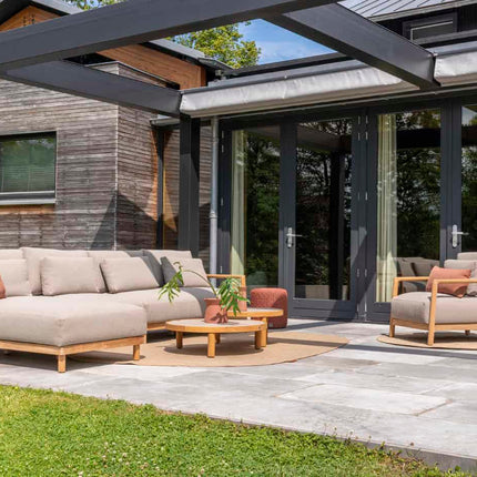 4 Seasons Outdoor Marie chaise lounge bank + center