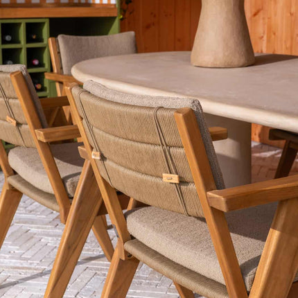 4 Seasons Outdoor Mats dining stoel + Hampton tafel mortex 240 cm - Image 11