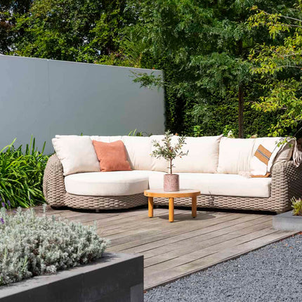4 Seasons Outdoor Maxime chaise lounge bank + Boaz salontafels terre