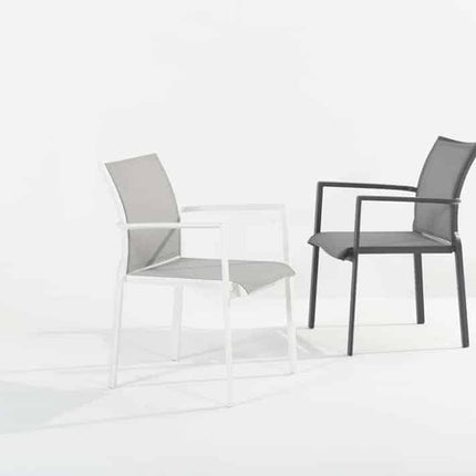 Taste 4SO Melbourne dining antraciet + Optimum uitschuiftafel keramiek 160-220-280 cm