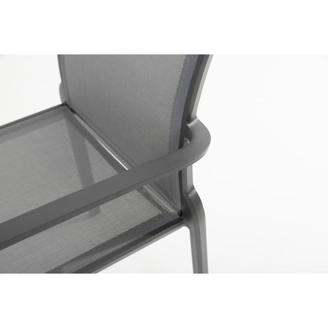 Taste 4SO Melbourne dining + Fiesta tafel met teak tafelblad 90 Ø cm