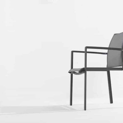 Taste 4SO Melbourne dining antraciet + Optimum uitschuiftafel keramiek 160-220-280 cm
