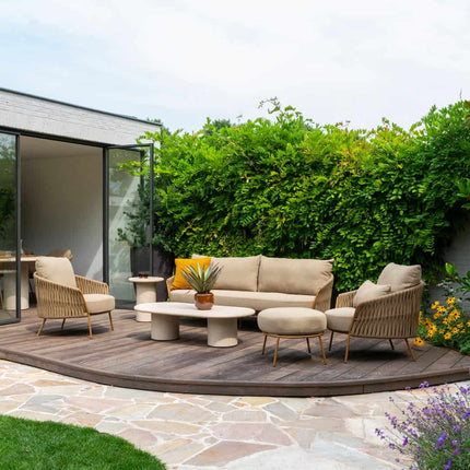 4 Seasons Outdoor Molina 3 zitsbank +  loungestoelen + Hampton salontafel 140 cm - Image 2