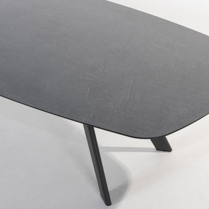 4 Seasons Outdoor Aprilla dining antraciet + Montana tafel HPL slate antraciet 280 cm