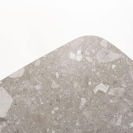 4 Seasons Outdoor Veneto dining antraciet + Montana tafel barrel keramiek terrazzo 240 x 103 cm