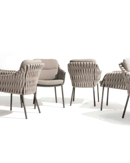 4 Seasons Outdoor Montera dining + Taste 4SO Capri tafel barrel-vorm teak 280 x 110 cm