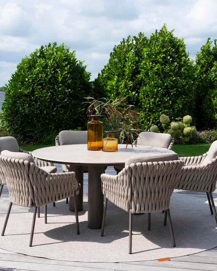 4 Seasons Outdoor Montera dining + Arizona tafel keramisch blad 160 Ø cm