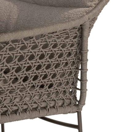 4 Seasons Outdoor Moretti high back dining stoel + Arizona tafel keramisch blad kiezel-vorm 240 cm
