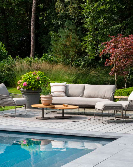 4 Seasons Outdoor Moretti loungeset + Boaz salontafel 80 Ø cm terre