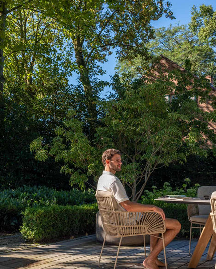 4 Seasons Outdoor Murcia dining latte + Taste 4SO Noah teak tafel 260 cm