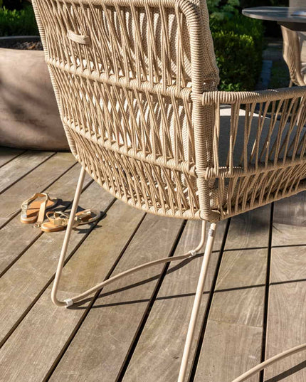 4 Seasons Outdoor Murcia dining latte + Taste 4SO Prado teak tafel ovaal 240 cm