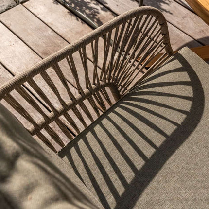 4 Seasons Outdoor Murcia dining olive + Taste 4SO Prado teak tafel 160 Ø cm