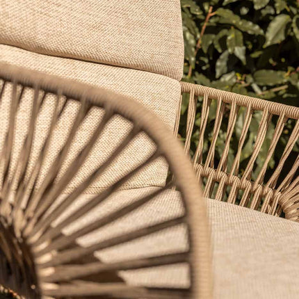 4 Seasons Outdoor Murcia dining latte (6 st.) + Taste 4SO Prado teak tafel latte onderstel Ø 160 cm