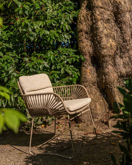 4 Seasons Outdoor Murcia dining latte + Taste 4SO Noah teak tafel 260 cm