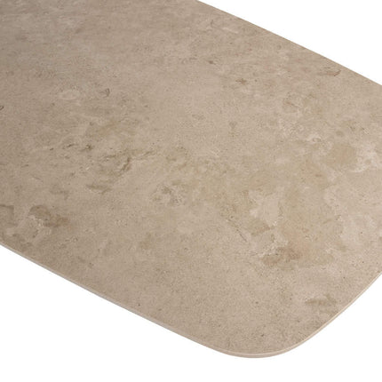 Taste 4SO Puglia low dining stoel + 4 Seasons Outdoor Nevada low dining tafel barrel 250 cm latte