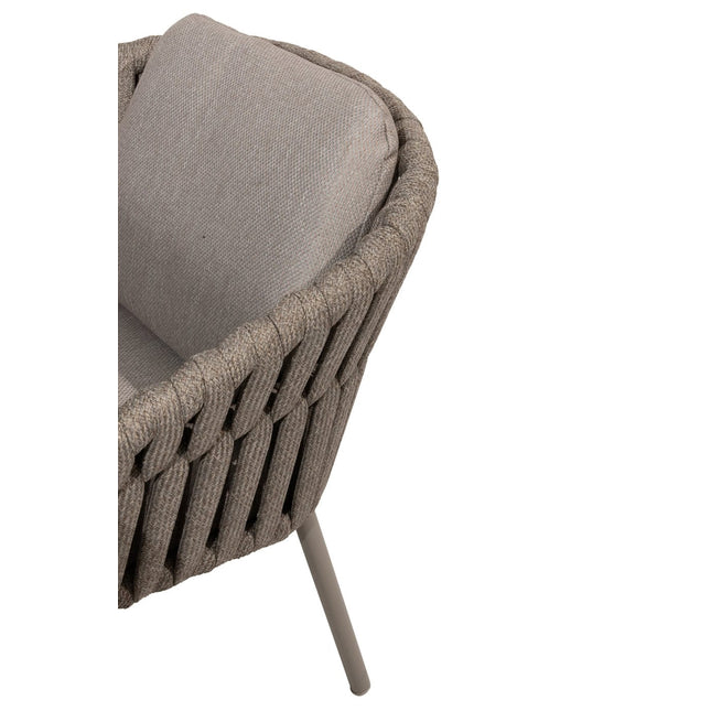 Taste 4SO Owen dining stoel (6 st.) + Donato eettafel Ø 160 cm cloud + lazy susan
