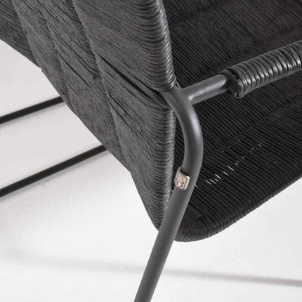 Taste 4SO Palma dining antraciet + Louvre teak tafel 160 Ø cm