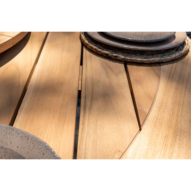 Taste 4SO Prado teak tafel 160 Ø cm teak onderstel