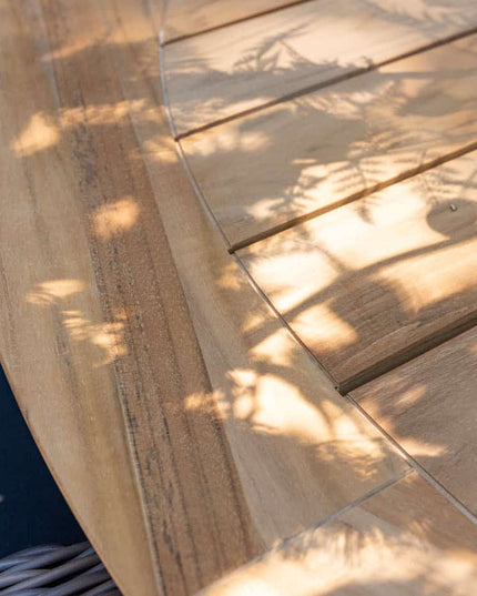 Taste 4SO Barista dining antraciet + Prado teak tafel 160 Ø cm