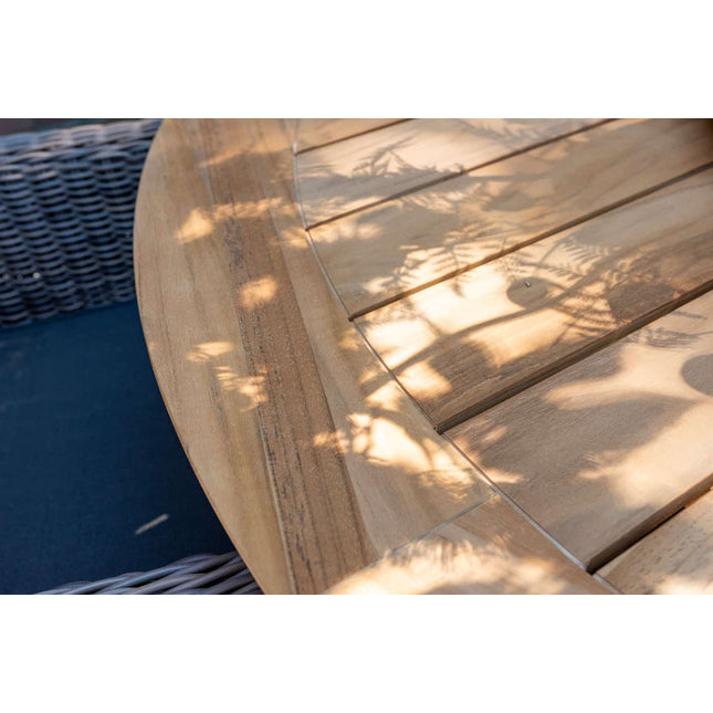 4 Seasons Outdoor Puccini dining + Taste 4SO Prado teak tafel 160 Ø cm