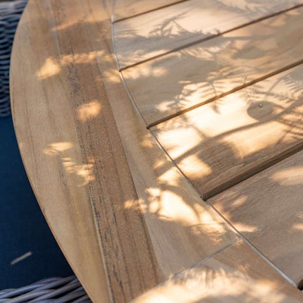 Taste 4SO Barista dining antraciet + Prado teak tafel 130 Ø cm