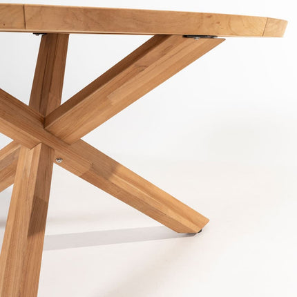4 Seasons Outdoor Samos dining stoel + Taste 4SO Prado teak tafel 130 Ø cm