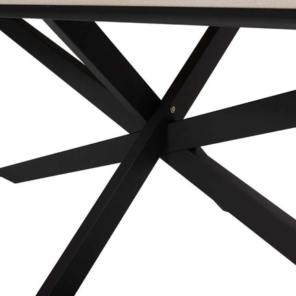 Taste 4SO Manitoba stapelbare dining stoel antraciet + Prado tafel met keramisch tafelblad barrel antraciet 240 cm
