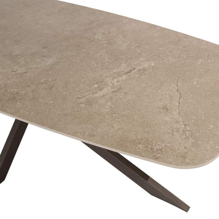 4 Seasons Outdoor Bernini dining stoel + Taste 4SO Prado tafel met keramisch tafelblad barrel terre 240 cm
