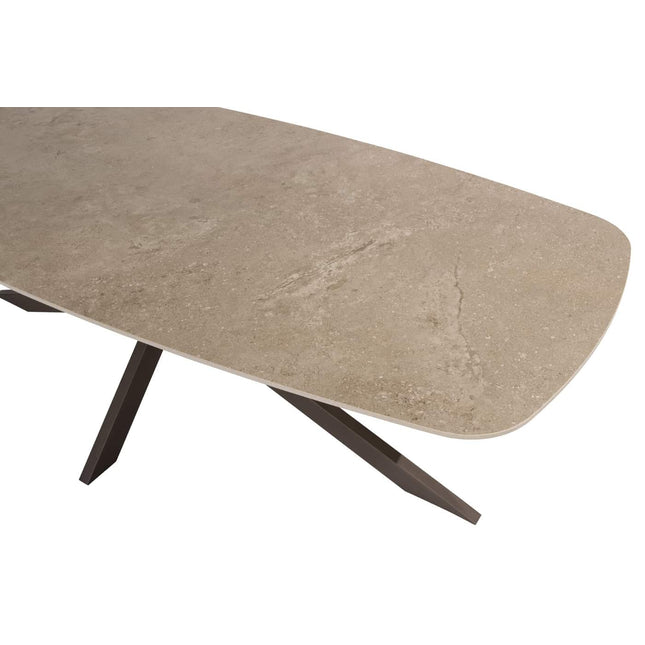 4 Seasons Outdoor Capalbio dining stoel + Taste 4SO Prado tafel met keramisch tafelblad barrel terre 240 cm