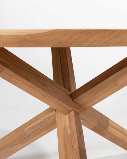 4 Seasons Outdoor Veneto dining terre + Taste 4SO Prado teak tafel 130 Ø cm